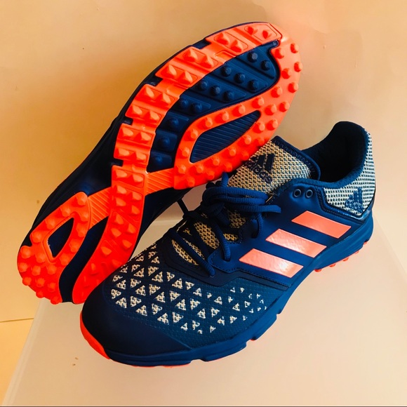 NEW ADIDAS ZONE DOX HOCKEY SHOES CLEATS AQ6520 - Picture 2 of 8